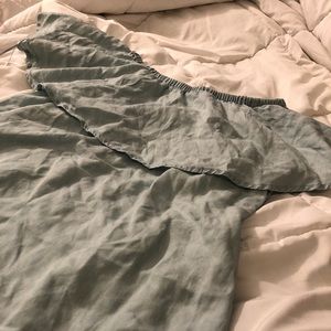 Denim off the shoulder dress